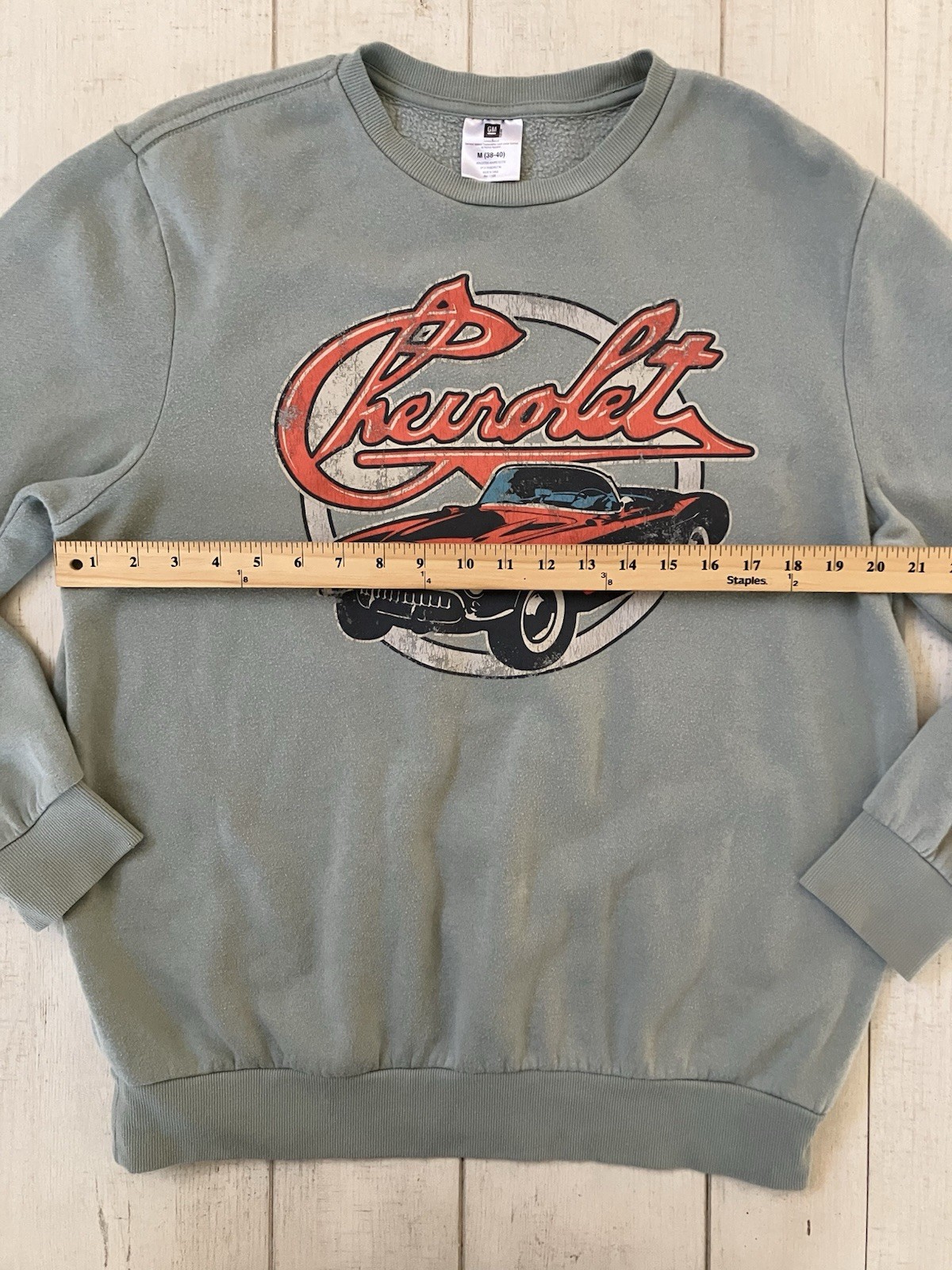 Official GM Chevrolet Corvette Crewneck Sweatshirt M Green General Motors 