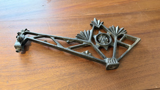 ANTIQUE VINTAGE CAST IRON ART DECO FLOOR LAMP BRIDGE ARM LIGHT PART