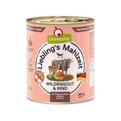 4260165187541 GRANATAPET Liebling's Mahlzeit Vension ragout and beef - Nass