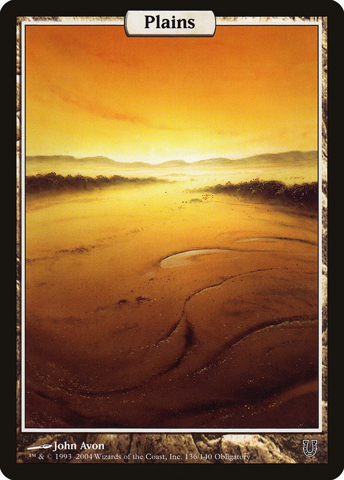 MTG Plains Full Art - Unhinged #136