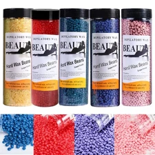 Hard Wax Beans Beads for Painless Hair Removal Full Body Home Kit Waxing Warmer