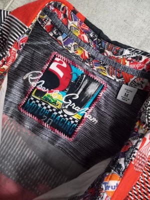 Robert Graham Motor Racing Shirt Mens M Colorway Flip Cuff Start Your Engines 