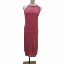 Pink Halter Neck Maxi Dress