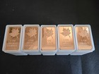 100 PACK - 1 oz Maple Leaf Copper Bars .999 Fine Copper Proof Auction New — photo 3
