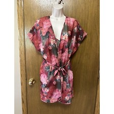 UNDERCOVER WEAR size L Women  s Vintage Floral Night Gown  ROBE SET Lingerie Z23