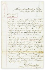 George A.Custer Signed Unique 7th Cavalry Orders - Rare