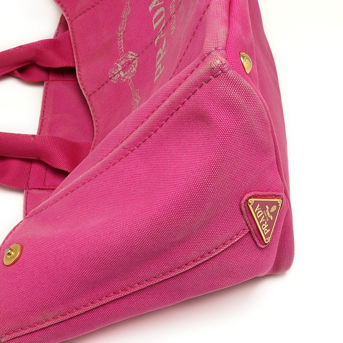 Prada Canapa Denim Tote Bag BN1877 Pink PRADA from japan thumbnail 6