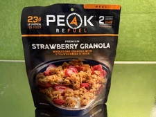 Peak Refuel Strawberry Granola Freeze-Dried Meal • Backpacking Camping Breakfast
