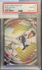 2025 Topps Pristine Amped Roki Sasaki SSP RC Los Angeles Dodgers PSA 10 Pop 1