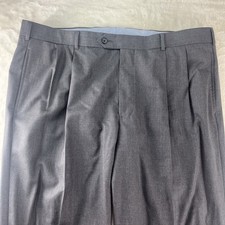 Brooks Brothers Country Club Wool Dress Pants Mens 39W Dark Gray Made In USA