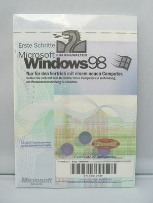 Microsoft Windows 98 - CD mit Handbuch - Deutsch -NEU-