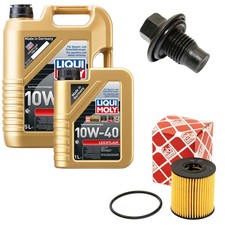 Motoröl Filter Set 10W-40 LIQUI MOLY 6 Liter + Schraube für Citroen Peugeot 2.2
