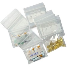 125 Packs 6 Mil Pill Bags Waterproof Reusable Clear Ziplock for Travel, Jewelry