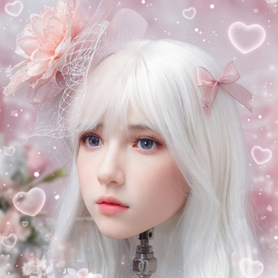 Beautiful model head, golden wig, green eyes, lifelike, suitable for collection