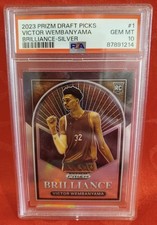 2023 Prizm Draft Picks Victor Wembanyama #1 Brilliance Silver GEM MT PSA 10