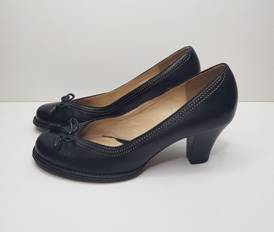 Clarks Bombay Lights DAMEN 6UK EU39 SCHWARZ LEDER MITTELHOHER ABSATZ FORMELLE PUMPS SCHUHE