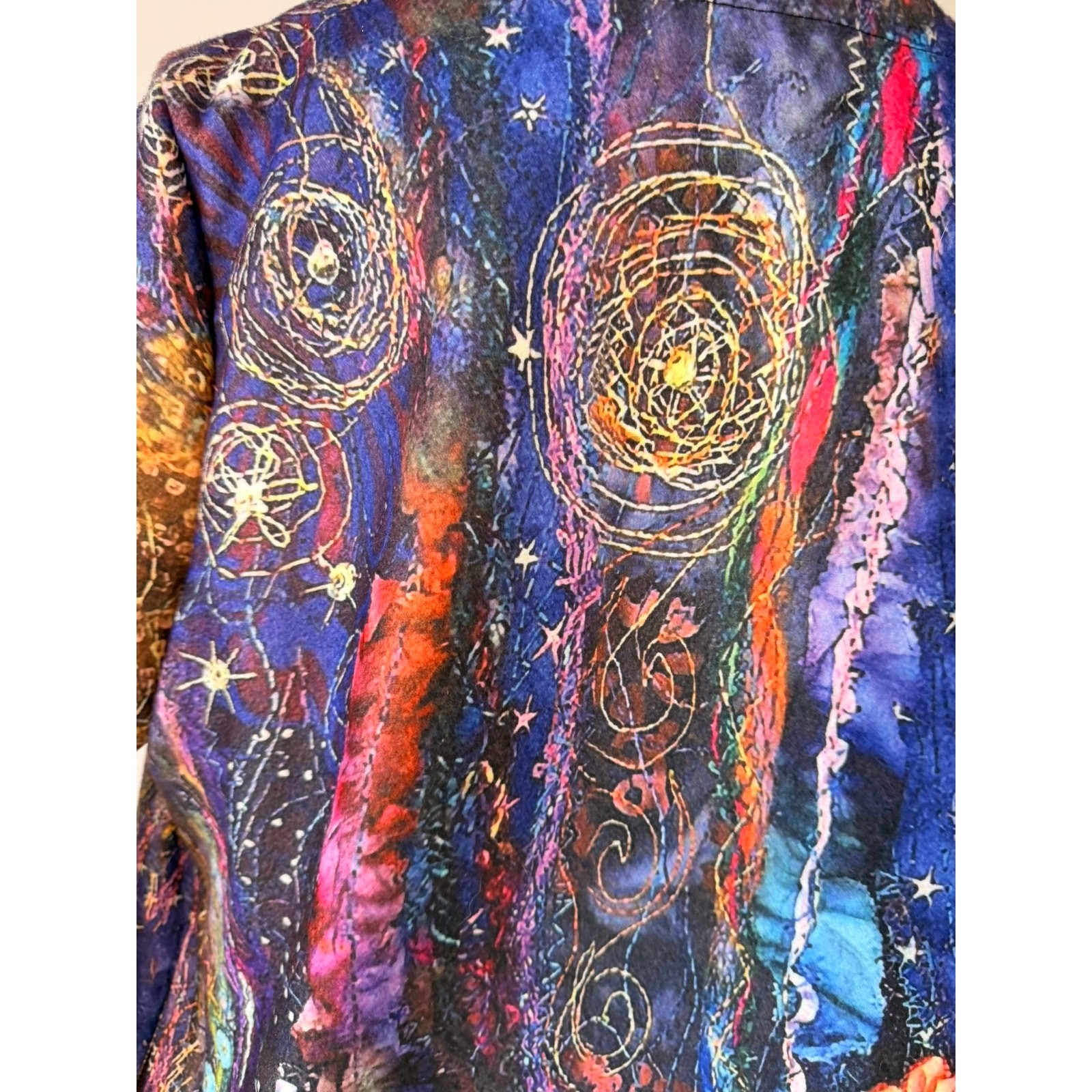 Celestial print jacket - starry night - long slee… - image 7