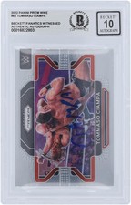 Tommaso Ciampa WWE Autographed 2022 Panini Prizm #62 Beckett Fanatics 10 Card