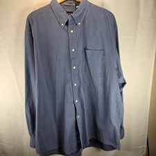 Gap Dress Shirt Mens XL Blue Cotton Classic F...