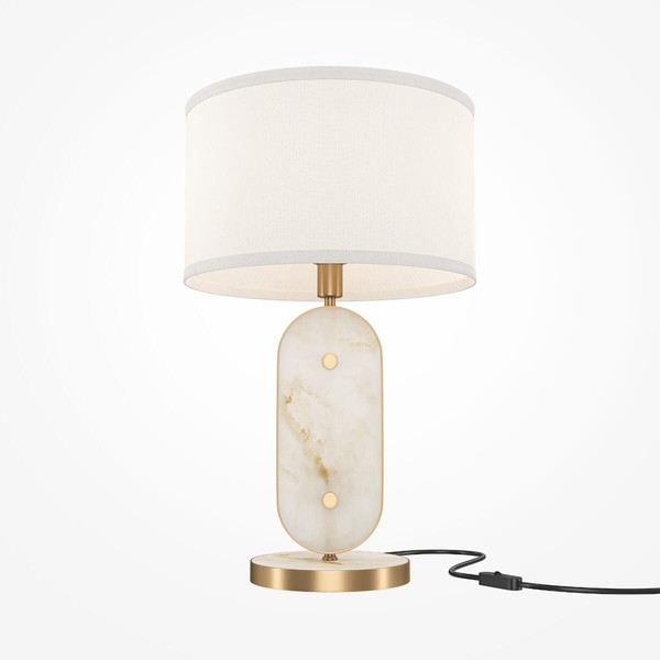 Moderne Tischlampe 1X40W E27 In Weiß Und Gold IP20-image