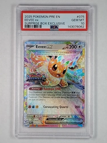 Eevee ex 075/131 Double Rare SV: Prismatic Evolutions PSA 10 Gem Mint Pokemon