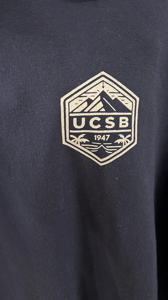 Sudadera De Colección UCSB XL Azul 2 Caras Cuello Redondo Cal State Univ Santa Bárbara Foto 4 de 4