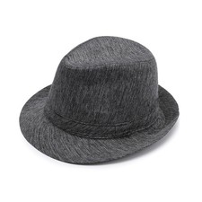 Mens Fedora Hats Unisex 20s Classic Fedora Hat (US, Alpha, Large, Dark Gray)