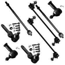 8pc Set Front Inner Outer Tie Rod End Lower Ball Joint Sway Bar Link Suspensi...