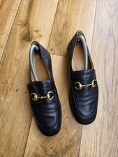 GUCCI HORSEBIT JORDAAN MID HEEL LEATHER LOAFERS SIZE 36 EU, 5.5 US,3 UK