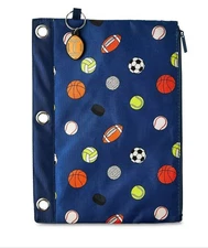 NWT Pen+Gear Canvas Zipper Pouch – Binder Insert with Keyring