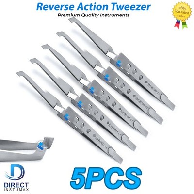 Dental Bracket Holding Tweezer Orthodontic Placing Reverse Action Direct Bonding