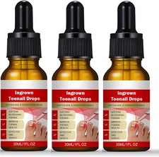 3PCS Ingrown Toenail Treatment Drops Nail Softener & Cuticle Care Oil 10ml