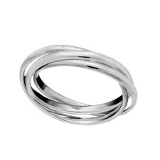 Silverly Sterling Silver Rings 925 Classic Triple Band Russian Wedding Ring