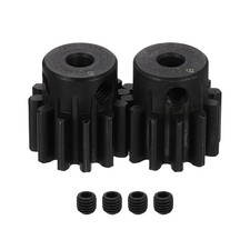 2Pcs 1.5 Mod 12T Spur Gear, 5mm Bore 1045 Steel RC Car Pinion Gear 15mm