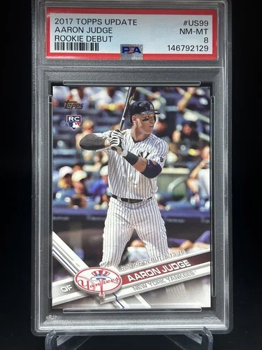 2017 Topps Update Series Aaron Judge #US99 Rookie Debut RC PSA 8 Yankees