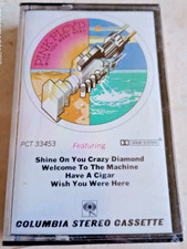 PINK FLOYD WISH YOU WERE HERE 1ST PRINT CASSETTE TAPE PCT33453 PAPER CASE LABEL