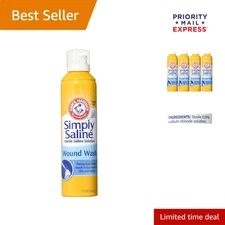 Pain-Free Saline Wound Wash - 7.4oz (Pack of 4) | Gentle, Sterile Formula