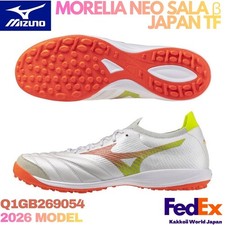 MIZUNO Futsal Shoes MORELIA NEO SALA  JAPAN TF White/Orange Q1GB269054 NEW