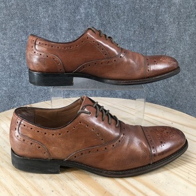 Johnston & Murphy Dress Shoes Mens 9.5 M Cap Toe Brogues Oxfords 20-0714 Brown