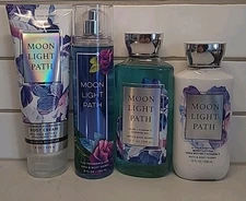 Bath & Body Works Moonlight Path Mist, Gel, Lotion, Cream 4 pc Gift Set (B1-A13)