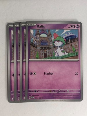 Pokemon TCG Scarlet & Violet 4x Playset Ralts 084/198 Near Mint
