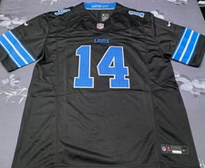 Amon-Ra St. Brown #14 Lions FUSE Black Sewn Stitched Jersey.