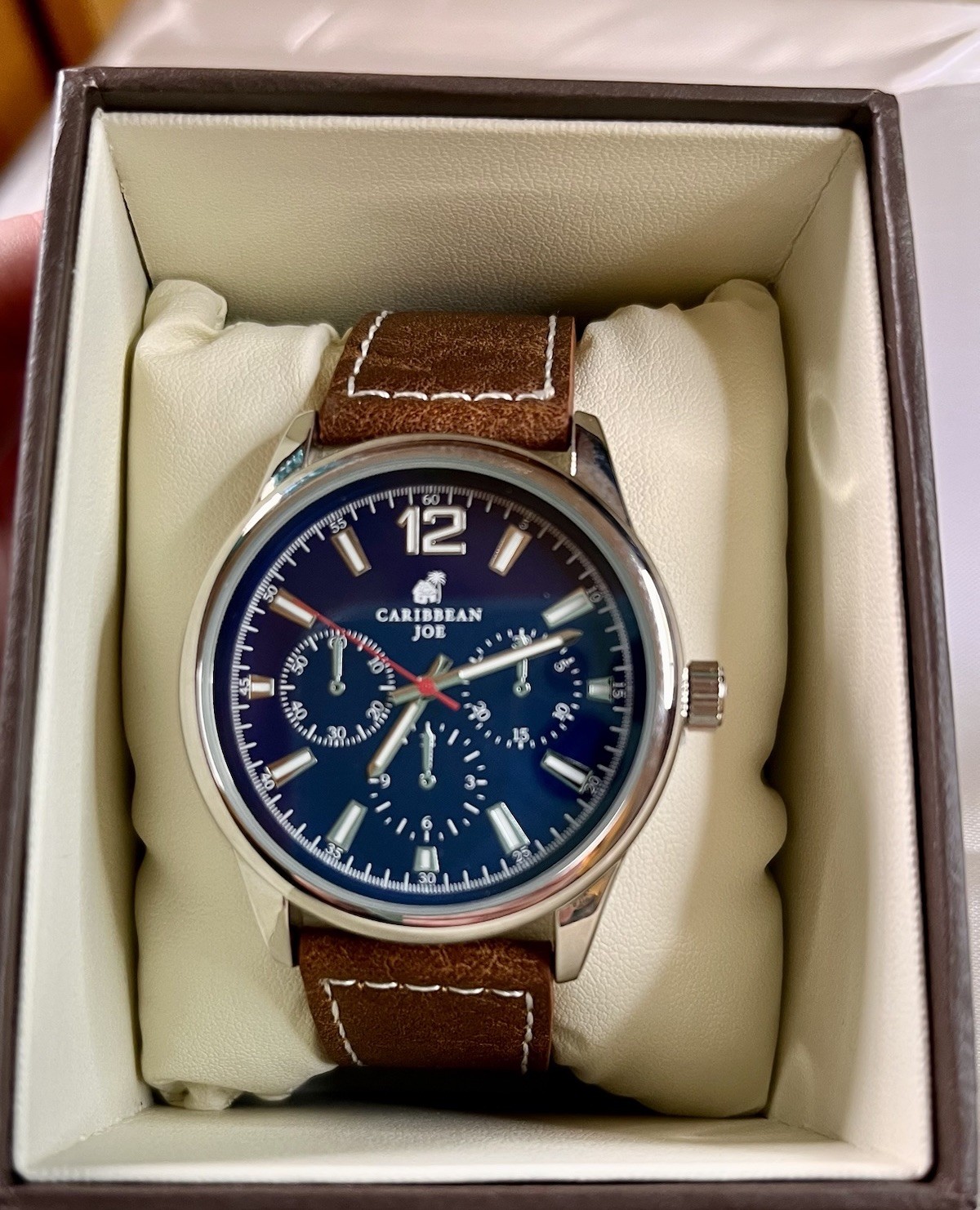 Caribbean Joe Men's Watch Style CJ7040SLBNNV NEW with Box