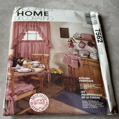 McCall s Home Decorating Pattern 7562 Kitchen Essentials New Uncut