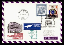 DR WHO 1987 AUSTRIA BALLOON POST PINKAFELD TO BORDSTEMPEL 5S M66215