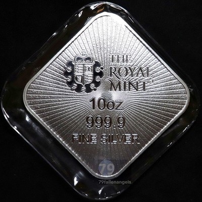 Britannia And Liberty Silver 10 oz Bar Royal Mint .9999 In Mint