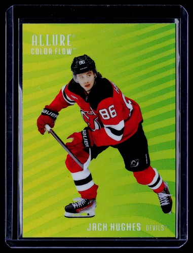 2025-26 Upper Deck Allure - Jack Hughes #CF-21 Yellow Green Color Flow - Devils