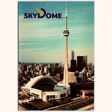 Postcard Toronto Skydome 1988 CN Tower Rogers Centre Canada