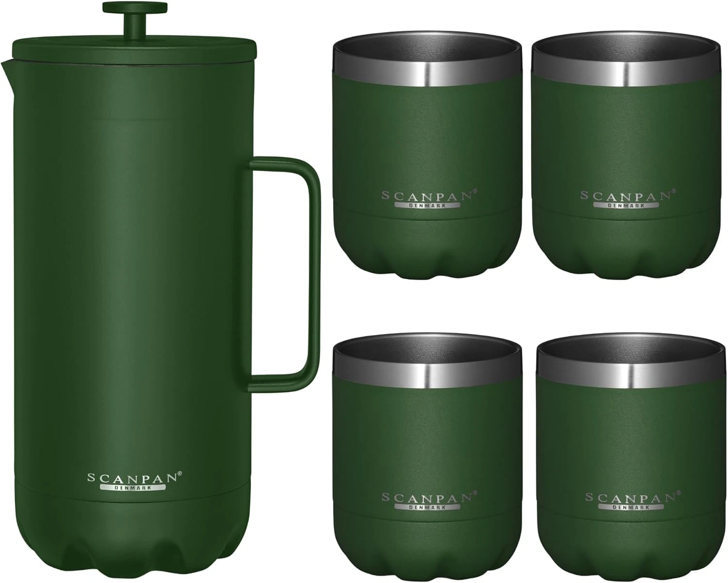 French Press Coffee Maker 1.0L & 4 Vacuum Cups - Forest Green
Opens in a new window or tab