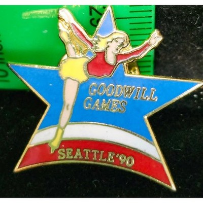 Vintage 1990 Seattle Goodwill Games Figure Skating Official Pin Sport Series